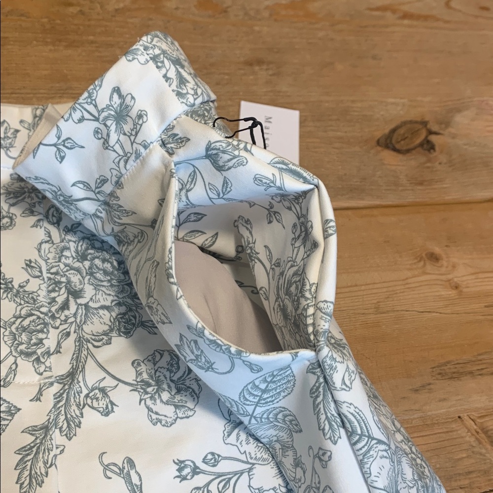 Madison d'Amelie Paris Women's NWT Floral Toile Pants Sz 4 PullOn Elastic Waist - Picture 8 of 15